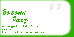 botond patz business card